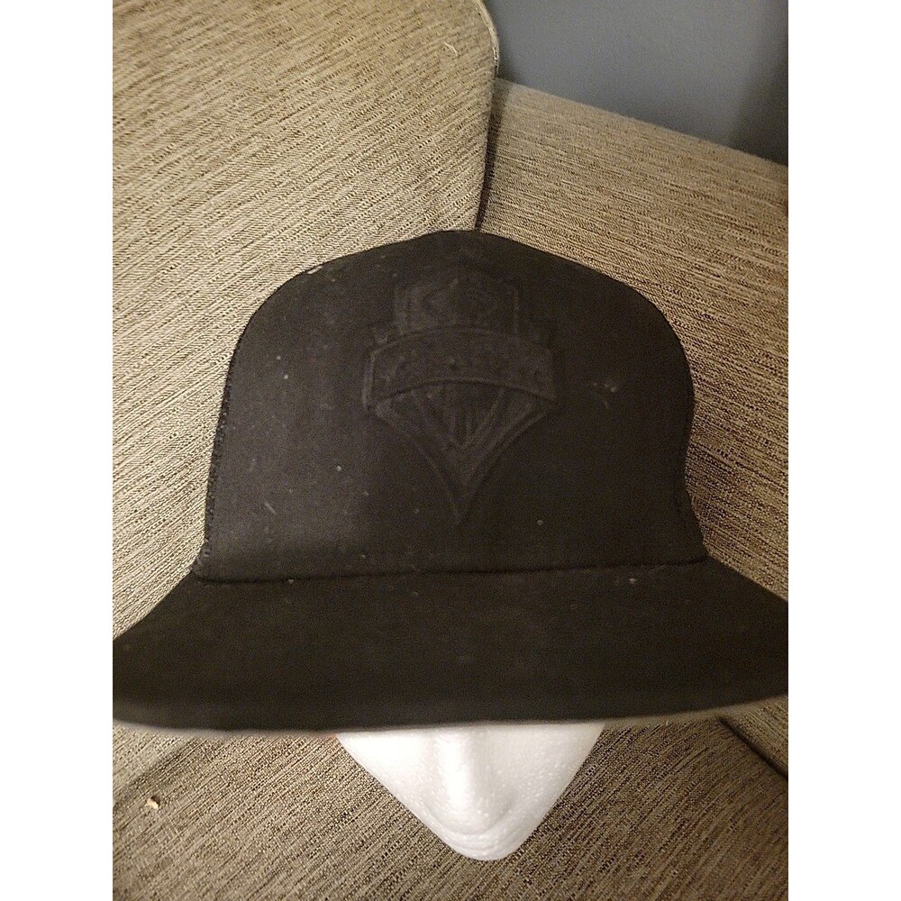 Seattle Sounders All Black Trucker Mesh Baseball Hat Cap New Era 9Fifty MLS